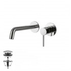 Demm Spike bateria umywalkowa podtynkowa wylewka 21,3 cm z korkiem klik klak chrom 6817/K