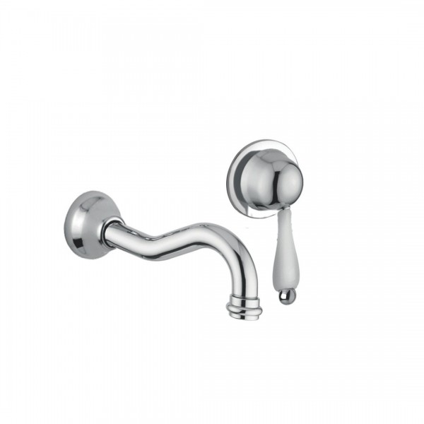 Giulini Giovanni Harmony bateria umywalkowa ścienna stare złoto - uchwyt przezroczysty Swarovski 9525BR/S