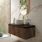 Deante Arnika umywalka okrągła 35,3 cm nablatowa biała CGN_6U33