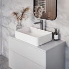 Deante Square umywalka 50,5x35,5 cm nablatowa prostokątna biała CGS_6U5S