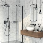 Deante Alpinia bateria umywalkowa 2-otworowa podtynkowa wylewka 15,3 cm czarny mat BGA_N55L