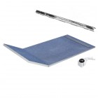 Schedpol Slight Line brodzik podpłytkowy 1-spadowy 130+50x80 cm z rusztem stamp krótki bok 10ST.1S3-80180