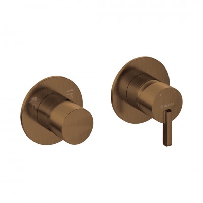 Deante Silia bateria wannowo-prysznicowa podtynkowa brąz szczotkowany BQS_C46P