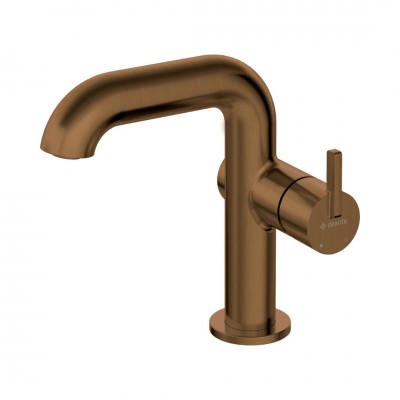 Deante Silia bateria umywalkowa stojąca brąz szczotkowany BQS_C24M