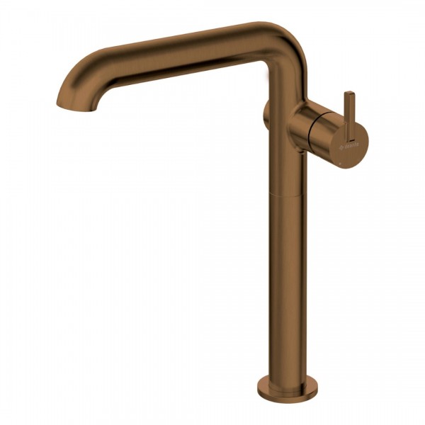 Deante Silia bateria umywalkowa wysoka stojąca brąz szczotkowany BQS_C24K