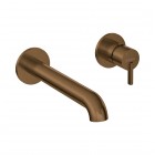 Deante Silia bateria umywalkowa podtynkowa wylewka 22,3 cm brąz szczotkowany BQS_C54L