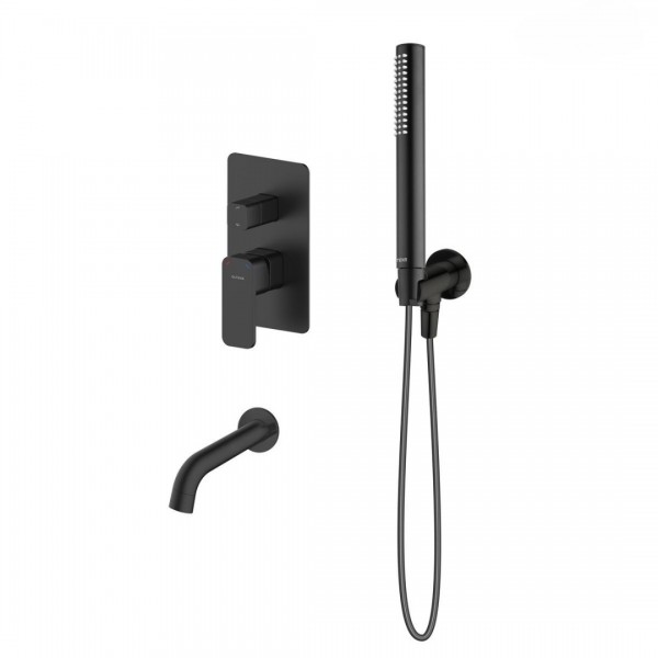 Oltens Hadsel zestaw wannowo-prysznicowy podtynkowy czarny mat 36626300