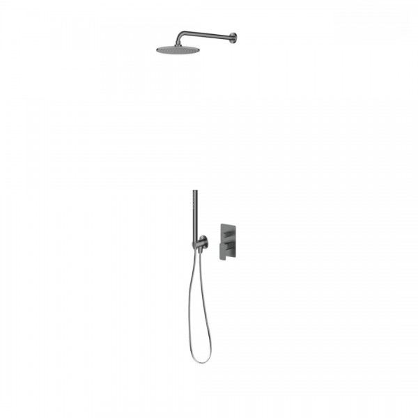 Oltens Hadsel zestaw prysznicowy podtynkowy deszczownica 30 cm grafit 36625400
