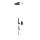 Oltens Hadsel zestaw prysznicowy podtynkowy deszczownica 30 cm czarny mat 36625300
