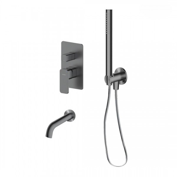 Oltens Hadsel zestaw wannowo-prysznicowy podtynkowy grafit 36626400