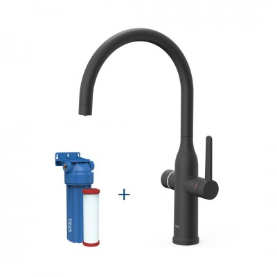 Tres bateria kuchenna z zestawem filtrującym czarny mat 23045301NM