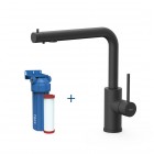 Tres bateria kuchenna stojąca z zestawem filtrującym czarny mat 23045403NM