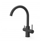 Tres bateria kuchenna stojąca do podłączenia zestawu filtrującego czarny mat 23045302NM