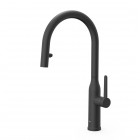 Tres bateria kuchenna stojąca z wyciąganą wylewką czarny mat 23043802NM