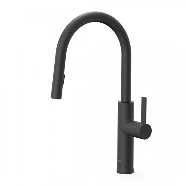 Tres bateria kuchenna stojąca z wyciąganą wylewką czarny mat 23043804NM