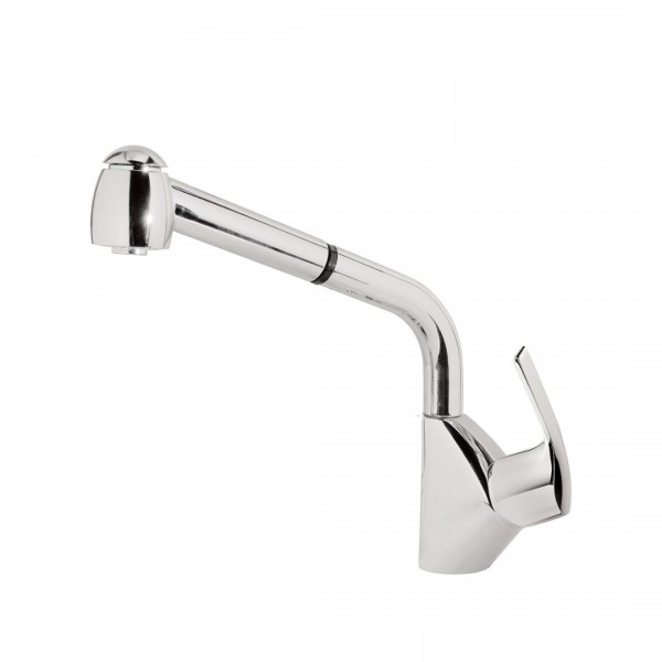 Tres Essential bateria kuchenna stojąca z wyciąganą wylewką chrom 06944401