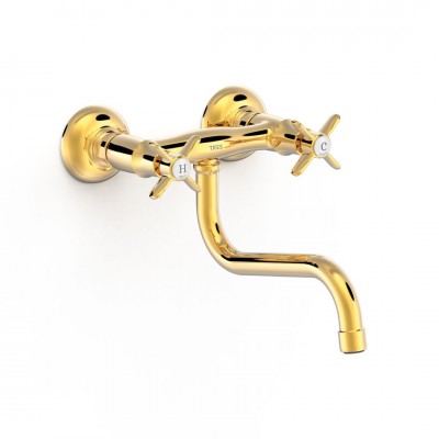 Tres Clasic Tres bateria kuchenna ścienna złota 24231001OR