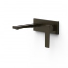 Tres Slim bateria umywalkowa podtynkowa wylewka 18 cm czarny brąz 20230031KMB