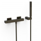 Tres Slim bateria prysznicowa ścienna czarny brąz 20216701KMB
