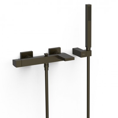 Tres Slim bateria wannowa ścienna czarny brąz 20217001KMB