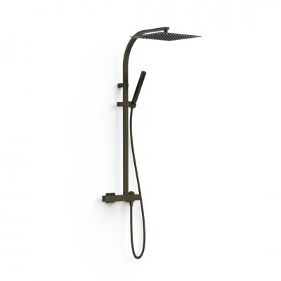 Tres Slim zestaw natryskowy ścienny czarny brąz 20219101KMB