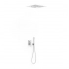 Tres Slim zestaw prysznicowy podtynkowy deszczownica 50x50 cm biały mat 20227302BM