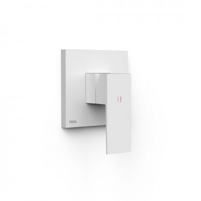 Tres Cuadro bateria prysznicowa podtynkowa biały mat 10627810BM