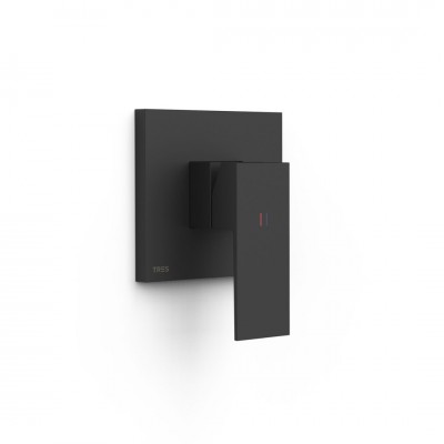 Tres Cuadro bateria prysznicowa podtynkowa czarny mat 10627810NM