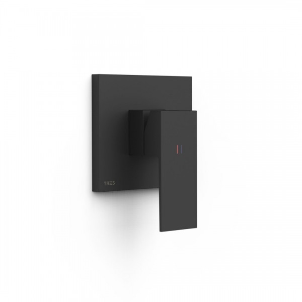 Tres Cuadro bateria prysznicowa podtynkowa czarny mat 10627810NM