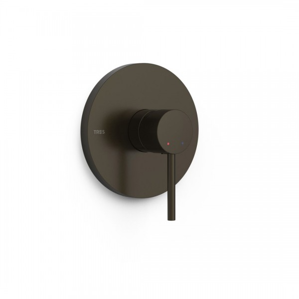 Tres Study bateria prysznicowa podtynkowa czarny brąz 26227810KMB
