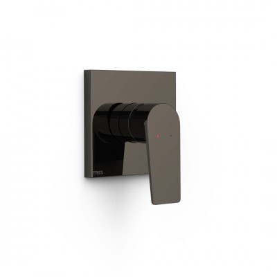 Tres Project bateria prysznicowa podtynkowa czarny metalizowany 21127810KM