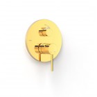 Tres Study bateria wannowo-prysznicowa podtynkowa złoty połysk 26228110OR