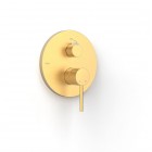 Tres Study bateria wannowo-prysznicowa podtynkowa złoty mat 26228110OM