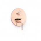 Tres Study bateria wannowo-prysznicowa podtynkowa złoto różowe 26228110OP