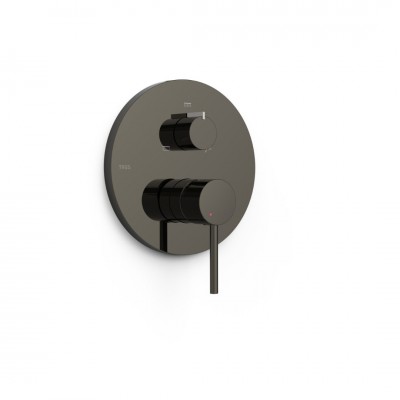 Tres Study bateria wannowo-prysznicowa podtynkowa 3 wyjścia czarny metalizowany 26227310KM