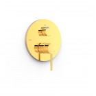 Tres Study bateria wannowo-prysznicowa podtynkowa 3 wyjścia złoty połysk 26227310OR