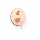 Tres Study bateria wannowo-prysznicowa podtynkowa 3 wyjścia złoto różowe mat 26227310OPM