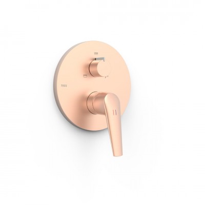 Tres Fuji bateria wannowo-prysznicowa podtynkowa 3 wyjścia złoto różowe mat 28127310OPM
