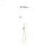 Tres Shower Technology zestaw prysznicowy podtynkowy deszczownica 30 cm złoty mat 09286563OM