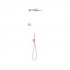Tres Shower Technology zestaw prysznicowy podtynkowy deszczownica 30 cm złoto różowe mat 09286563OPM