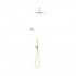Tres Shower Technology zestaw prysznicowy podtynkowy deszczownica 30 cm złoty mat 09286564OM