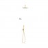 Tres Shower Technology zestaw prysznicowy podtynkowy deszczownica 30 cm złoty mat 09286567OM