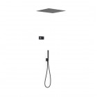 Tres Shower Technology zestaw prysznicowy podtynkowy deszczownica 50 cm czarny mat 09288561NM