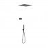 Tres Shower Technology zestaw prysznicowy podtynkowy deszczownica 50 cm czarny mat 09288561NM
