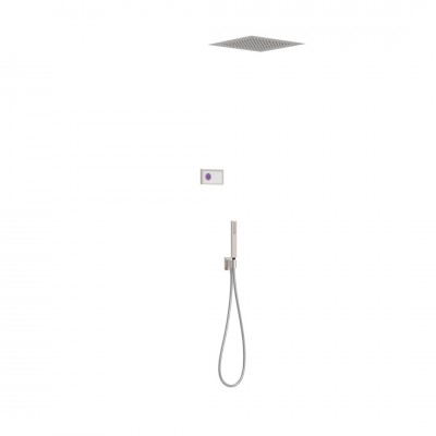 Tres Shower Technology zestaw prysznicowy podtynkowy deszczownica 38 cm stal 09286552AC