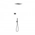 Tres Shower Technology zestaw prysznicowy podtynkowy deszczownica 38 cm czarny mat 09288552NM