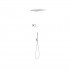 Tres Shower Technology zestaw prysznicowy termostatyczny podtynkowy deszczownica 28x55 cm biały mat 09286308BM
