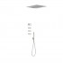 Tres Shower Technology zestaw prysznicowy termostatyczny podtynkowy deszczownica 28x55 cm stal 09286404AC