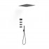 Tres Shower Technology zestaw prysznicowy termostatyczny podtynkowy deszczownica 28x55 cm czarny mat 09288404NM