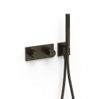 Tres B-System zestaw prysznicowy termostatyczny podtynkowy czarny brąz 30735201KMB